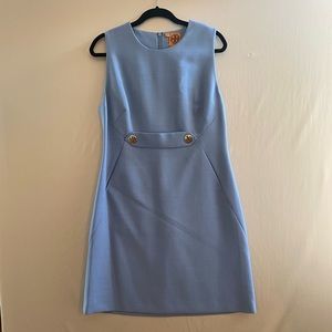 Tory Burch Bardot Blue Dress With Pockets